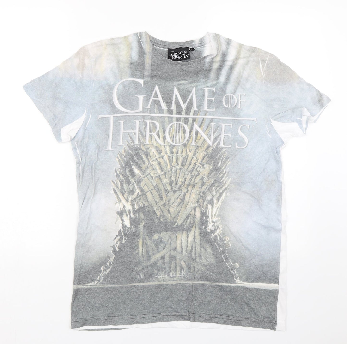 Cedar Wood State Mens White    T-Shirt Size S  - Game Of Thrones