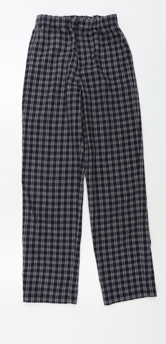 brady melville Womens Blue Check  Trousers  Size 24 in L28 in