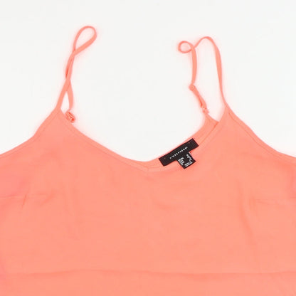 Close-up detail of Atmosphere women’s pink basic blouse, size UK 12