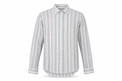 Finesse  Mens Grey Striped   Button-Up Size 16