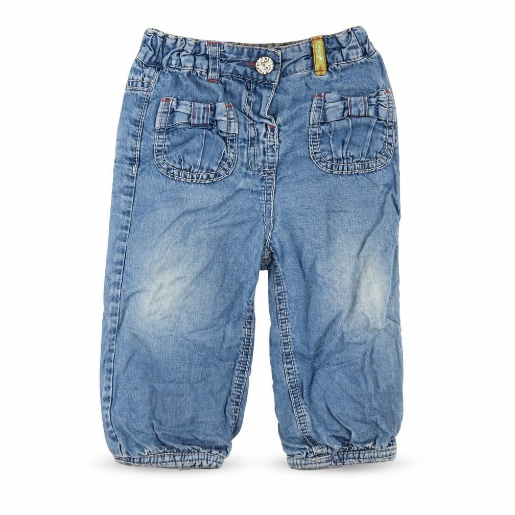 Marks & Spencer  Girls Blue   Cargo Trousers Size 9-12 Months