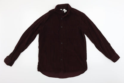 Topman  Mens Brown    Button-Up Size M