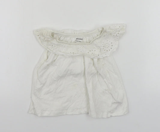 Primark  Girls White   Basic T-Shirt Size 2-3 Years