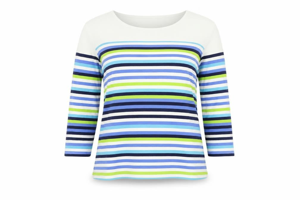 fabrigio  Womens Blue Striped  Pullover Jumper Size 16