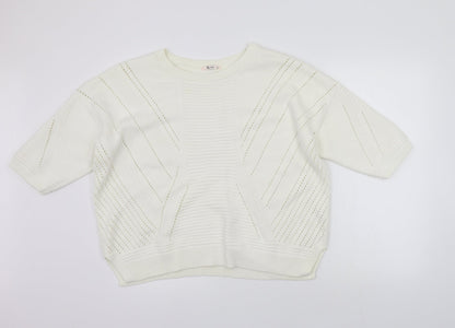 Tu Womens White   Pullover Jumper Size 20  - washable mark