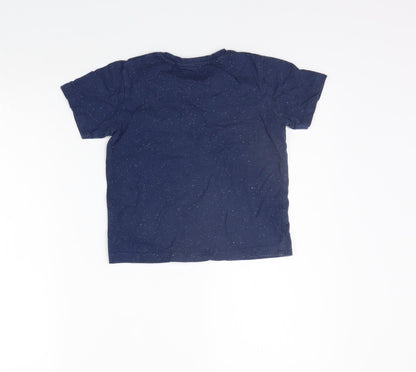 Back view of Matalan girls’ blue basic t-shirt, size 6, years