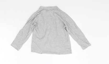 Back view of Matalan girls’ grey basic t-shirt, size 4-5, years - washable mark