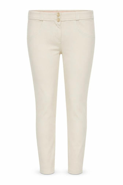 Yessica Womens Beige   Trousers  Size 10 L25 in - Elastic Waist Band