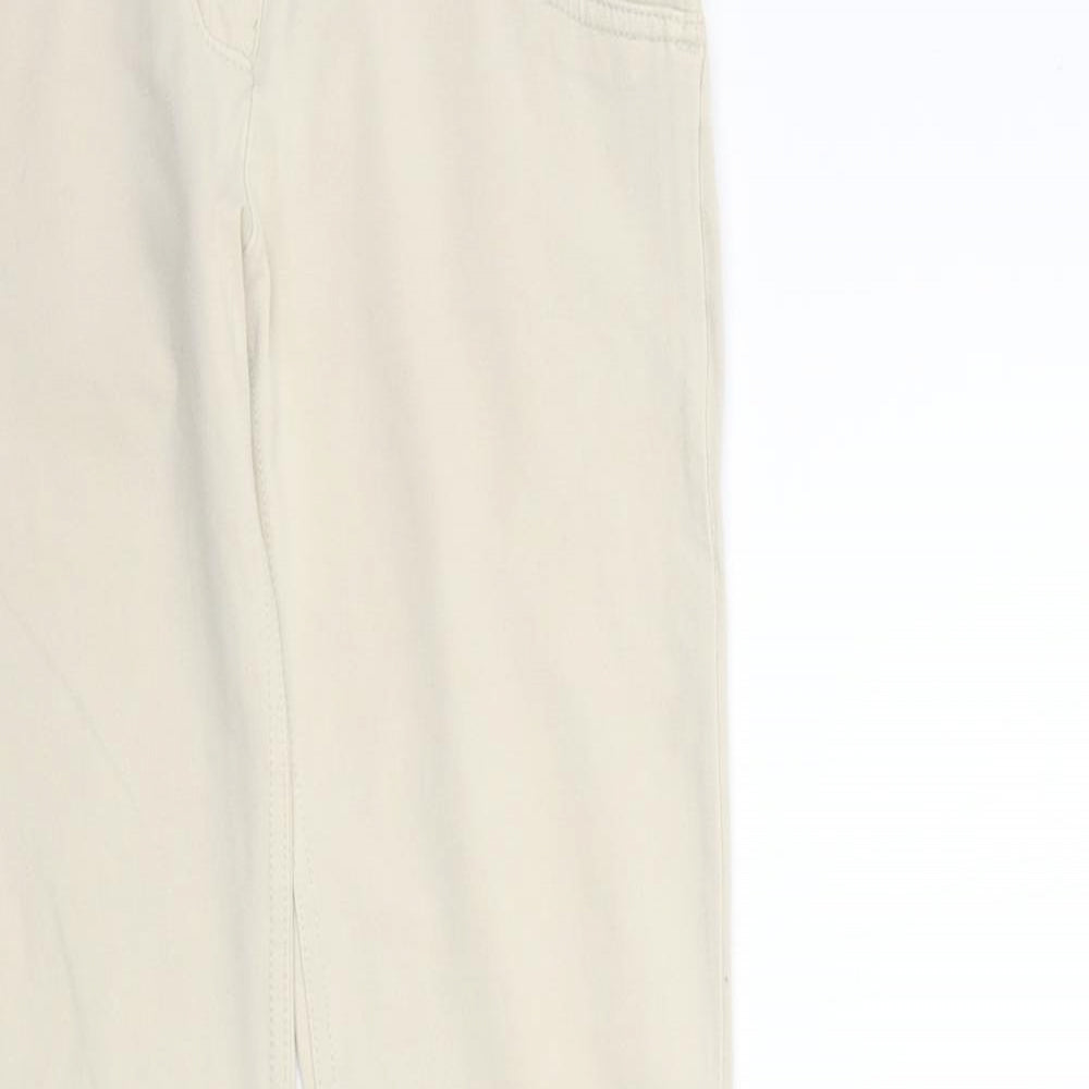 Yessica Womens Beige   Trousers  Size 10 L25 in - Elastic Waist Band