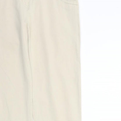 Yessica Womens Beige   Trousers  Size 10 L25 in - Elastic Waist Band