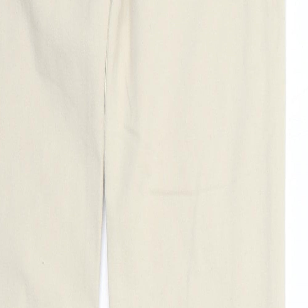 Yessica Womens Beige   Trousers  Size 10 L25 in - Elastic Waist Band