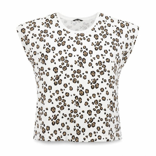 Love Tree Womens White Animal Print  Basic T-Shirt Size 20