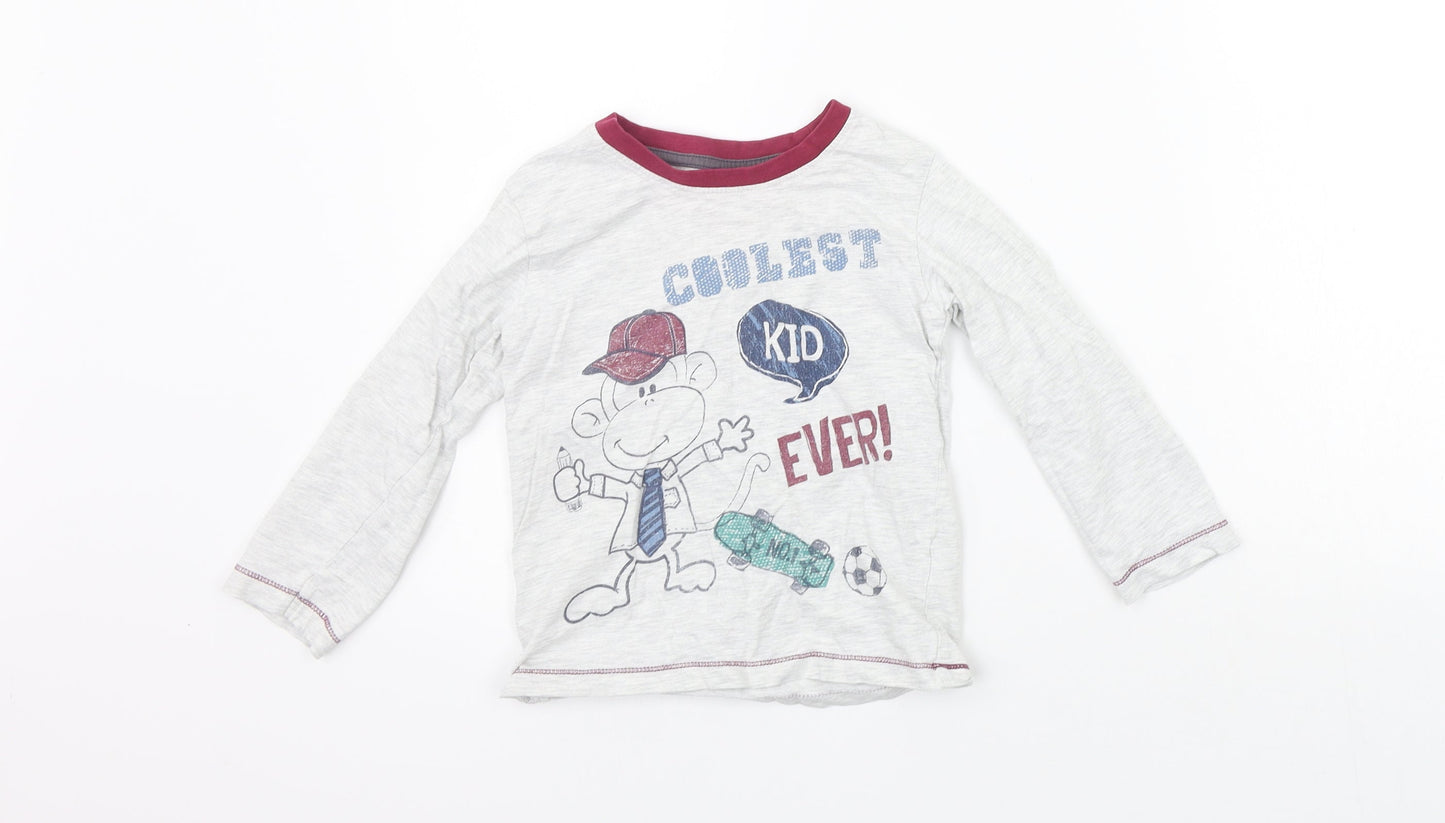 Matalan Girls White   Basic T-Shirt Size 4-5 Years