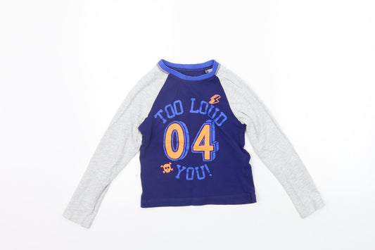 George Girls Blue   Basic T-Shirt Size 4-5 Years