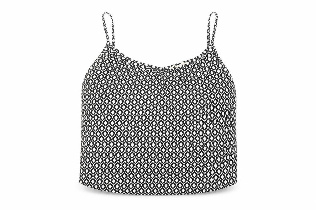 H&M Womens Beige Geometric  Basic Tank Size S