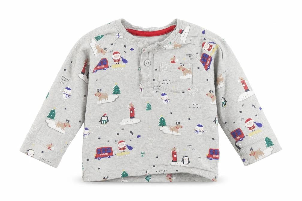 George Girls Grey Geometric  Basic T-Shirt Size 9-12 Months