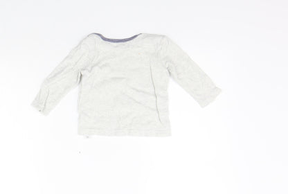 Back view of George girls’ grey jumper, size 3-6, months
