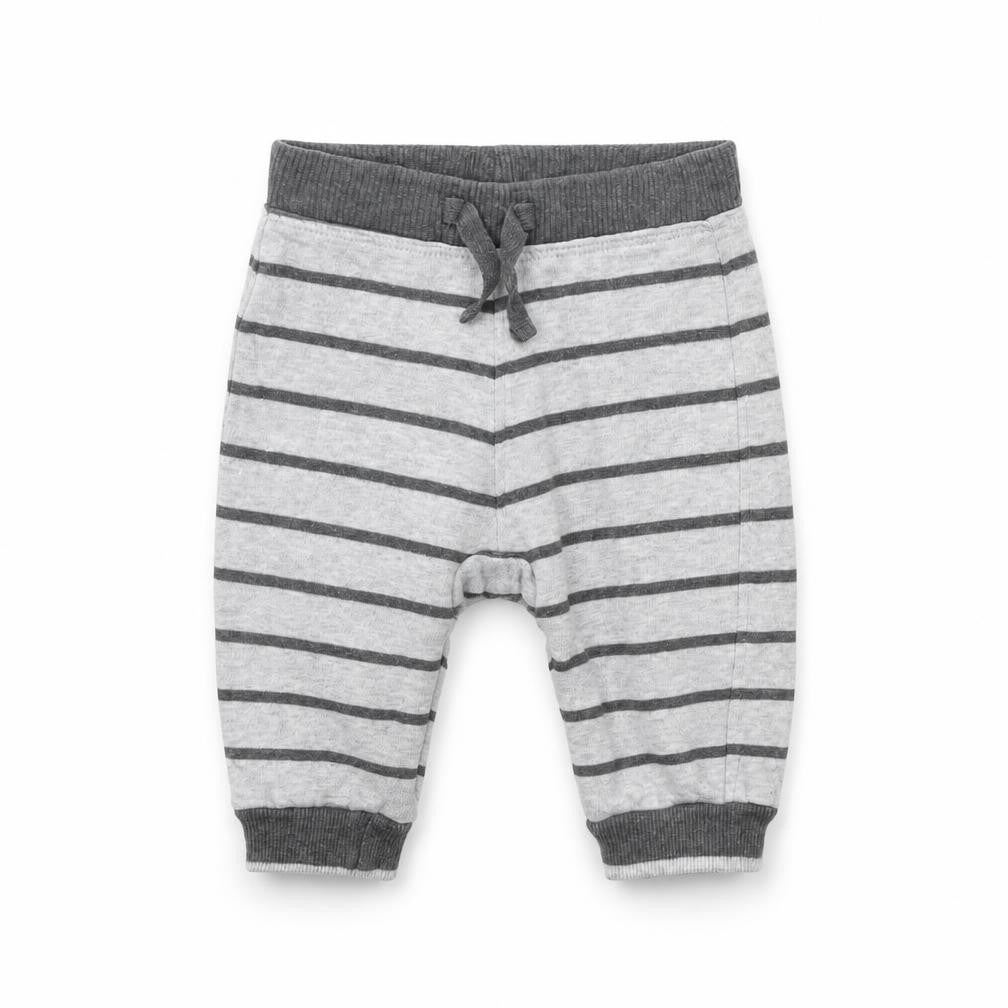George Girls Grey Striped  Jogger Trousers Size 3-6 Months