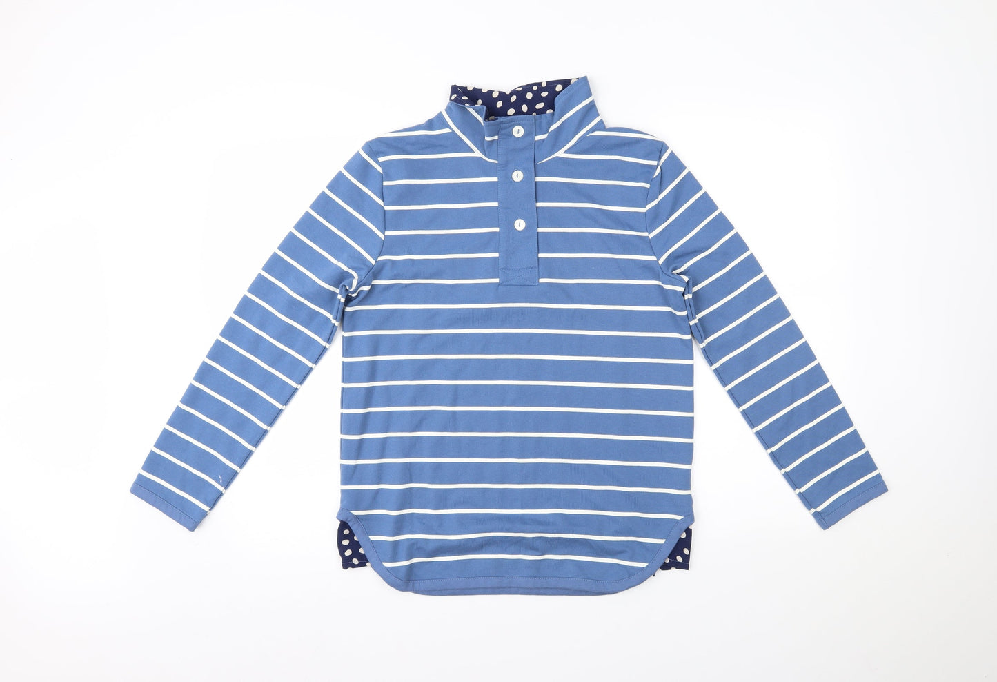 Tru Womens Blue Striped  Pullover Jumper Size S