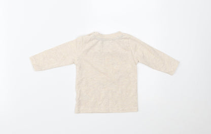 Back view of Primark Baby Beige Basic T-Shirt, size 3-6, Months