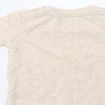 Brand and care label for Primark Baby Beige Basic T-Shirt, size 3-6, Months