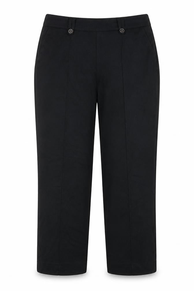 Bonmarché Womens Black Capri Trousers Size 12 L24 in