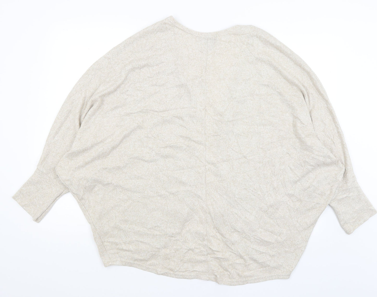New Look Womens Beige   Wrap Jumper Size L