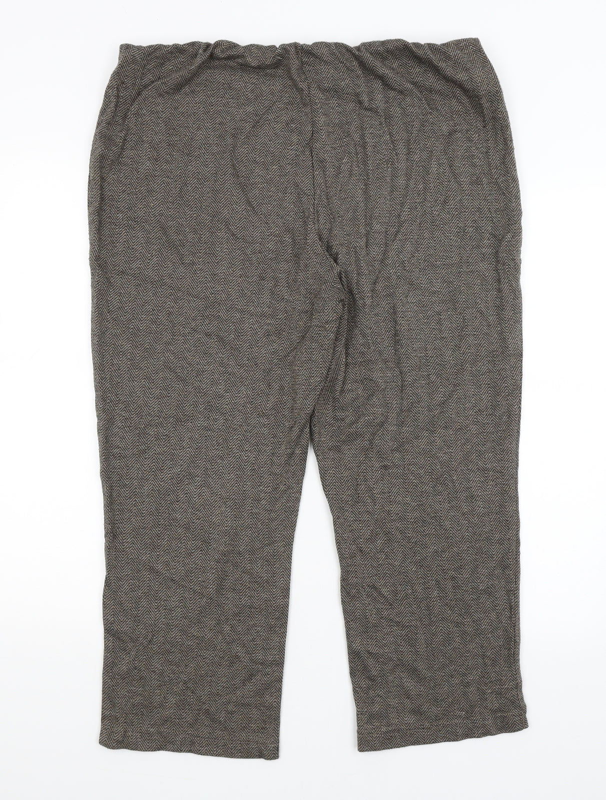 Classics Womens Brown   Cropped Trousers Size 18 L26 in