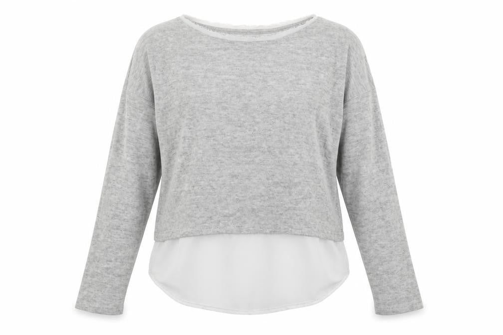 TISSAIA Womens Grey   Pullover Jumper Size 16