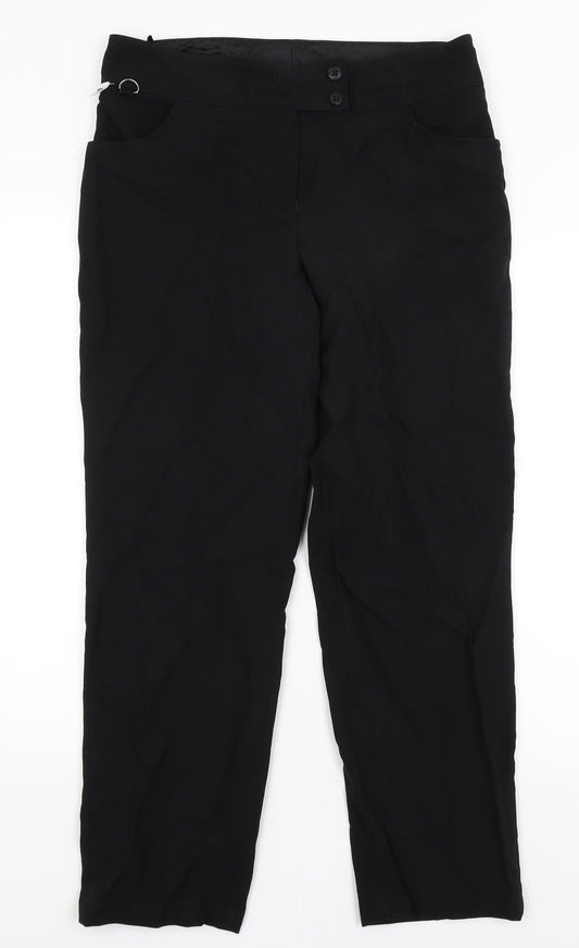 Club Class Womens Black   Dress Pants Trousers Size 12 L27 in