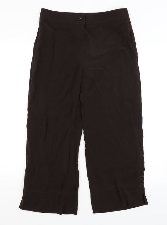 Gold Womens Brown   Cropped Trousers Size 10 L22 in