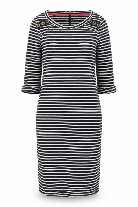 Next Womens Blue Striped  Sheath  Size 10
