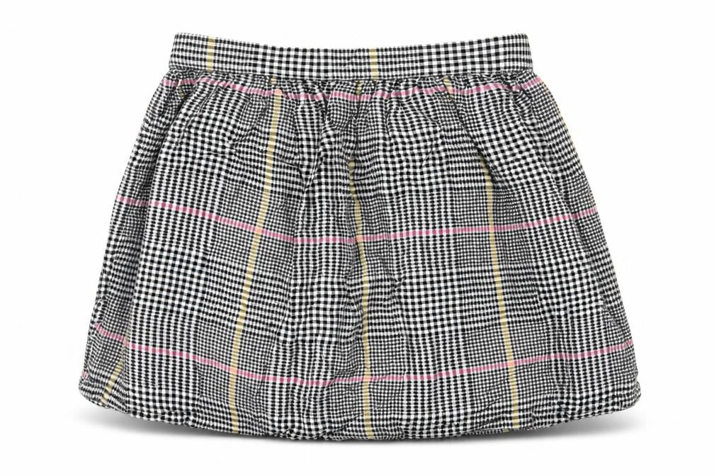 H&M Girls Black Houndstooth  A-Line Skirt Size 11 Years