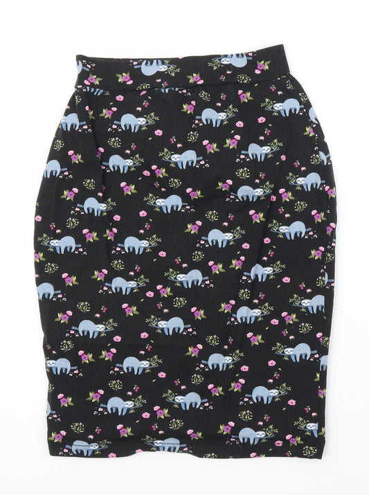 Preworn Womens Black   Straight & Pencil Skirt Size S