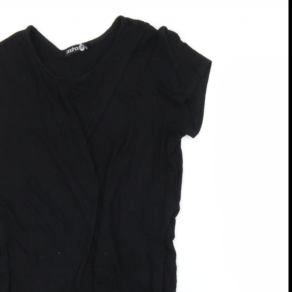 Boohoo Womens Black   Basic Blouse Size 8