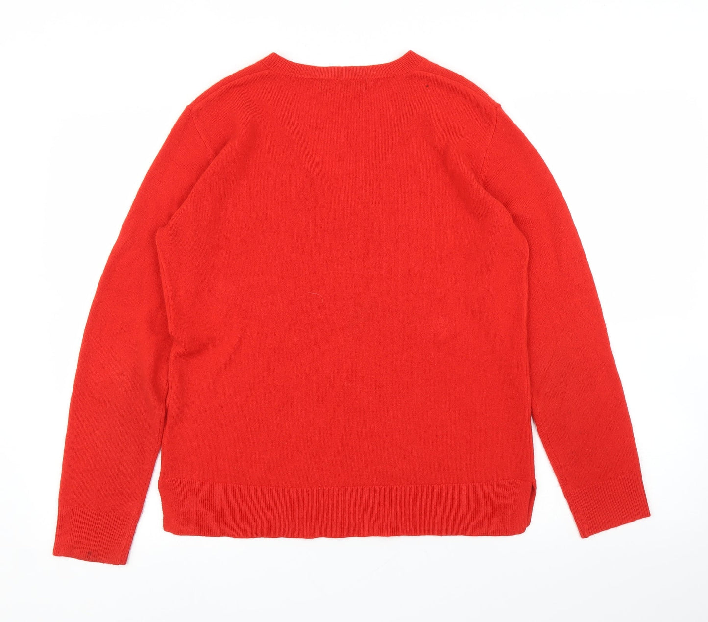 M&S Womens Red   Pullover Jumper Size 12
