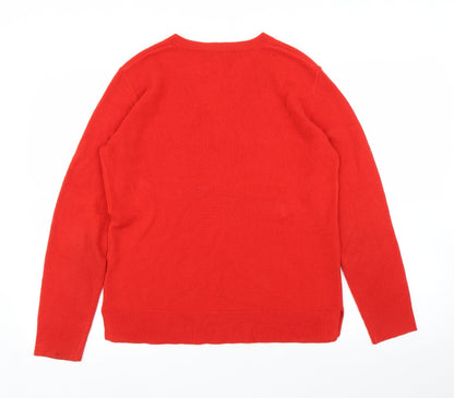 Marks & Spencer Womens Red   Pullover Jumper Size 12