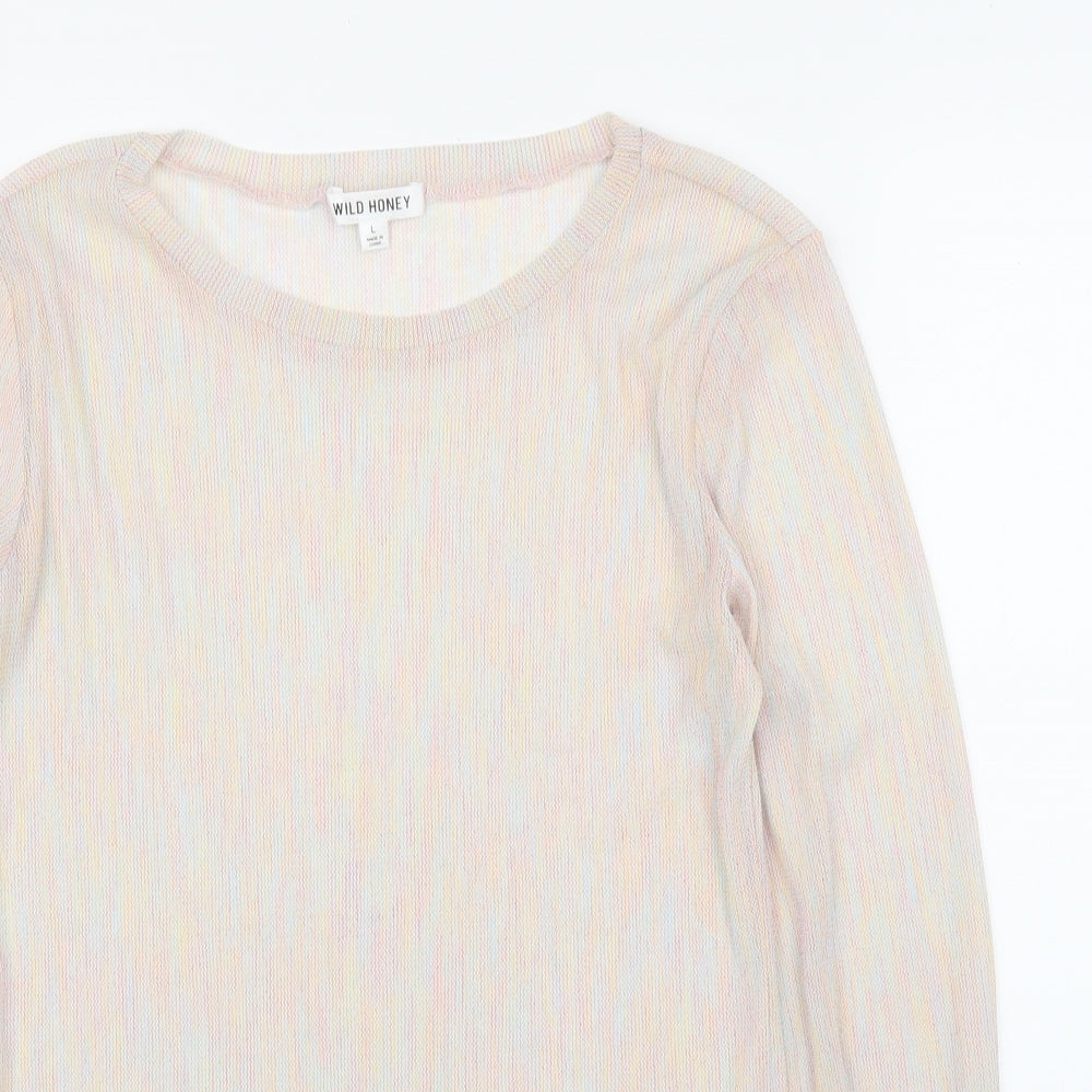 Wild Honey Womens Clear   Basic T-Shirt Size L