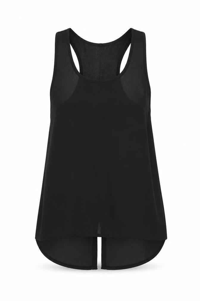 Only Fashion Womens Black   Basic Blouse Size L  - Split down back