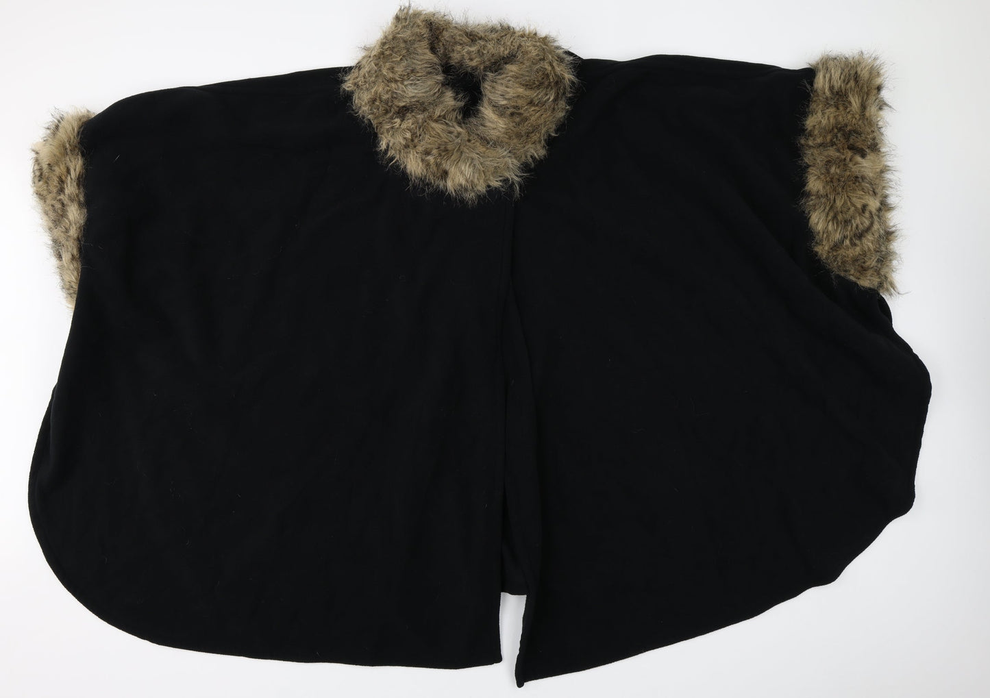 Preworn Womens Black  Fleece Cape Jumper One Size