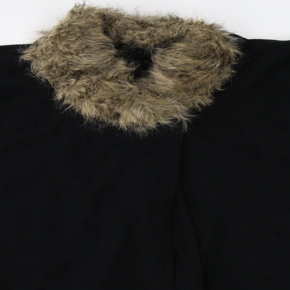 Preworn Womens Black  Fleece Cape Jumper One Size