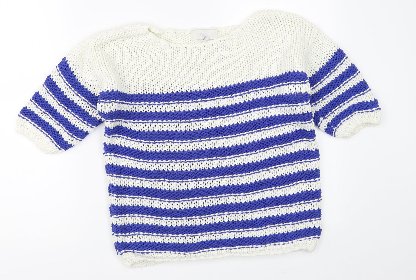 NEXT Womens Blue Striped  Pullover Jumper Size S