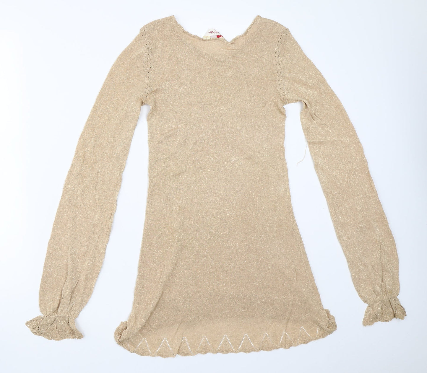 Miss Selfridge Womens Gold   Pullover Jumper Size 8
