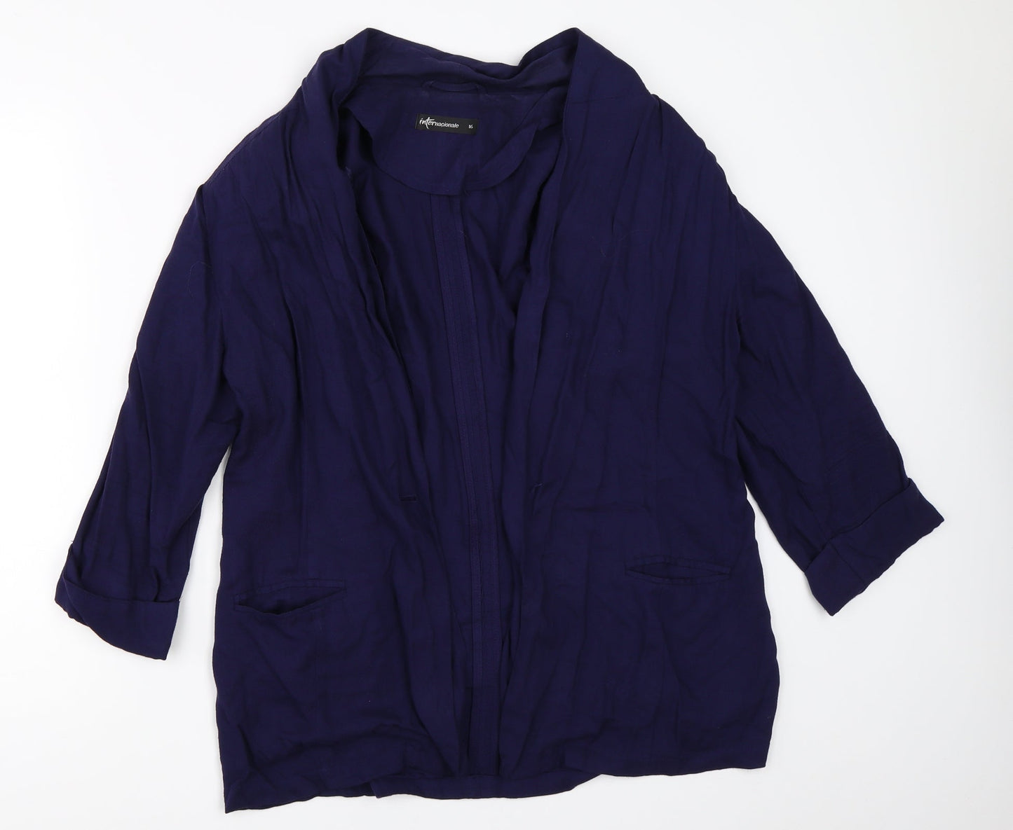 Internationale Womens Blue   Jacket  Size 16
