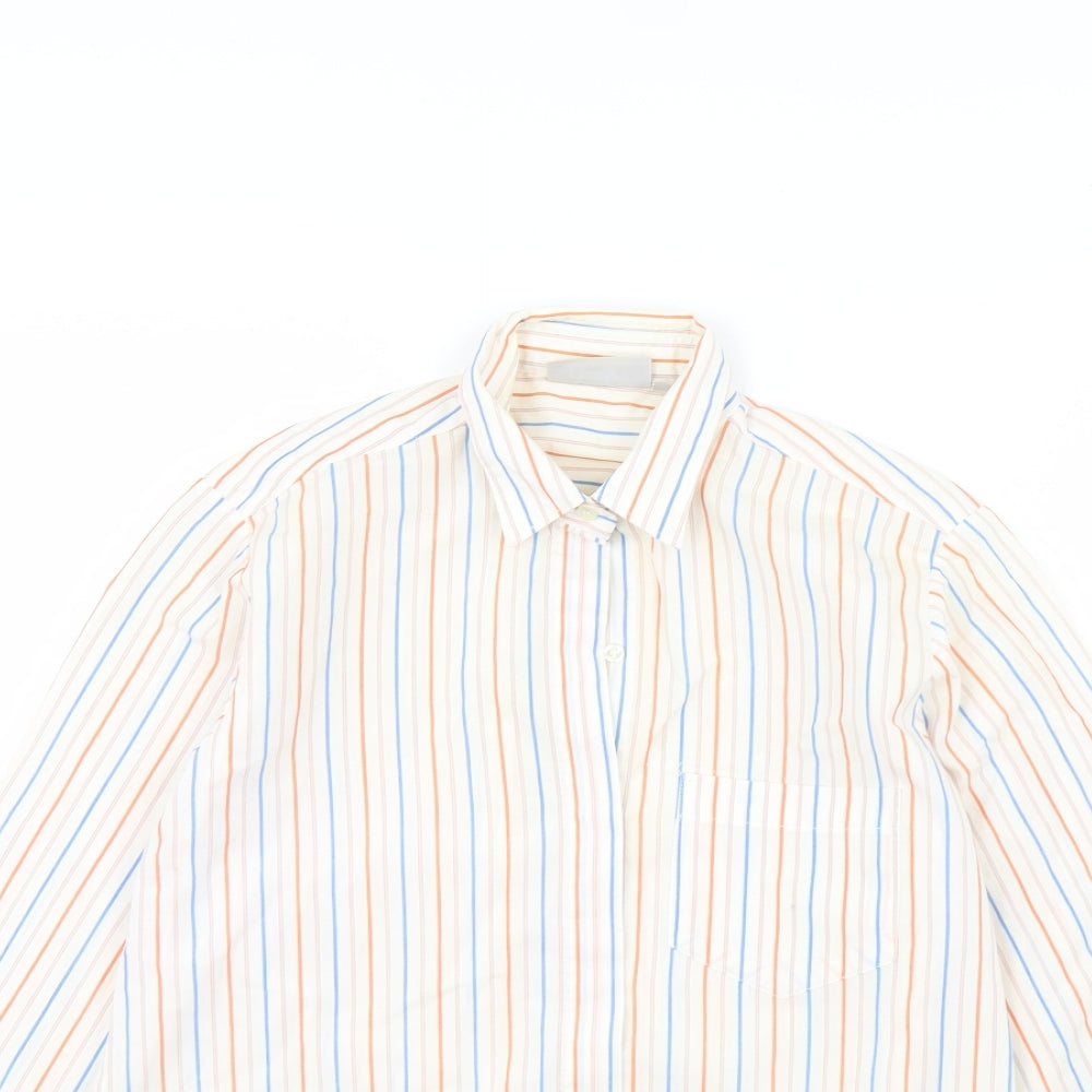 NEXT Womens Ivory Striped  Basic Button-Up Size 12