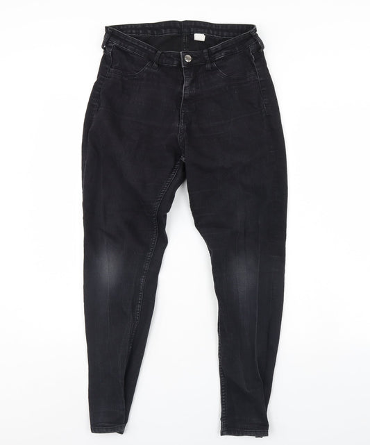 Preworn Womens Black  Denim Skinny Jeans Size 30 in L28 in