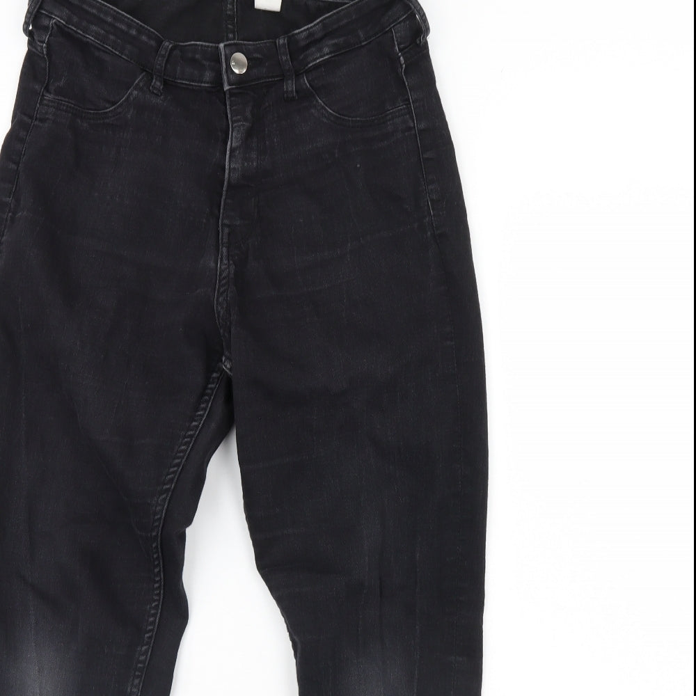 Preworn Womens Black  Denim Skinny Jeans Size 30 in L28 in