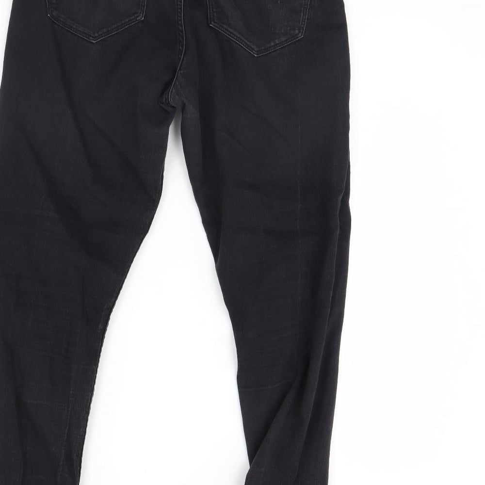 Preworn Womens Black  Denim Skinny Jeans Size 30 in L28 in