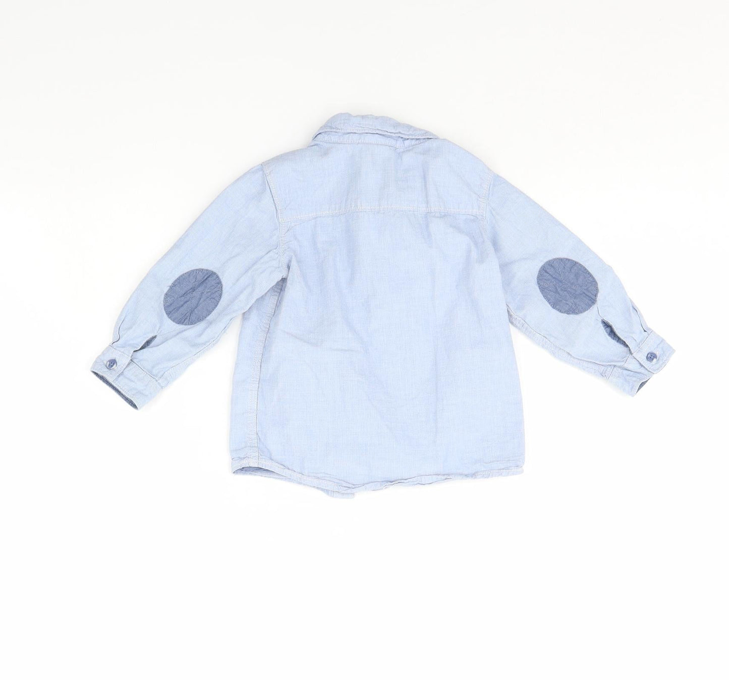 H&M Boys Blue   Basic Button-Up Size 12 Months