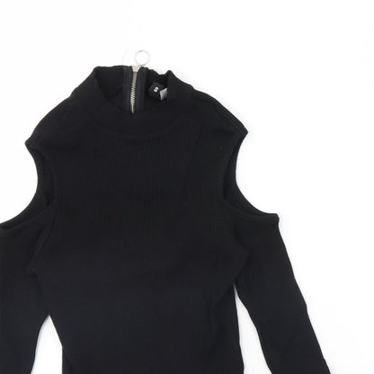 Divided Womens Black   Pullover Jumper Size S